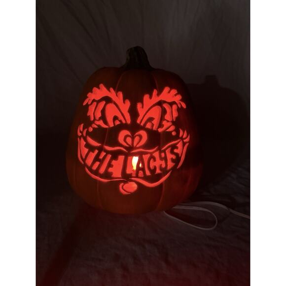 Vintage Halloween Caved Foam Pumpkin 1998 With Light/ The Lacys - Picture 11 of 16